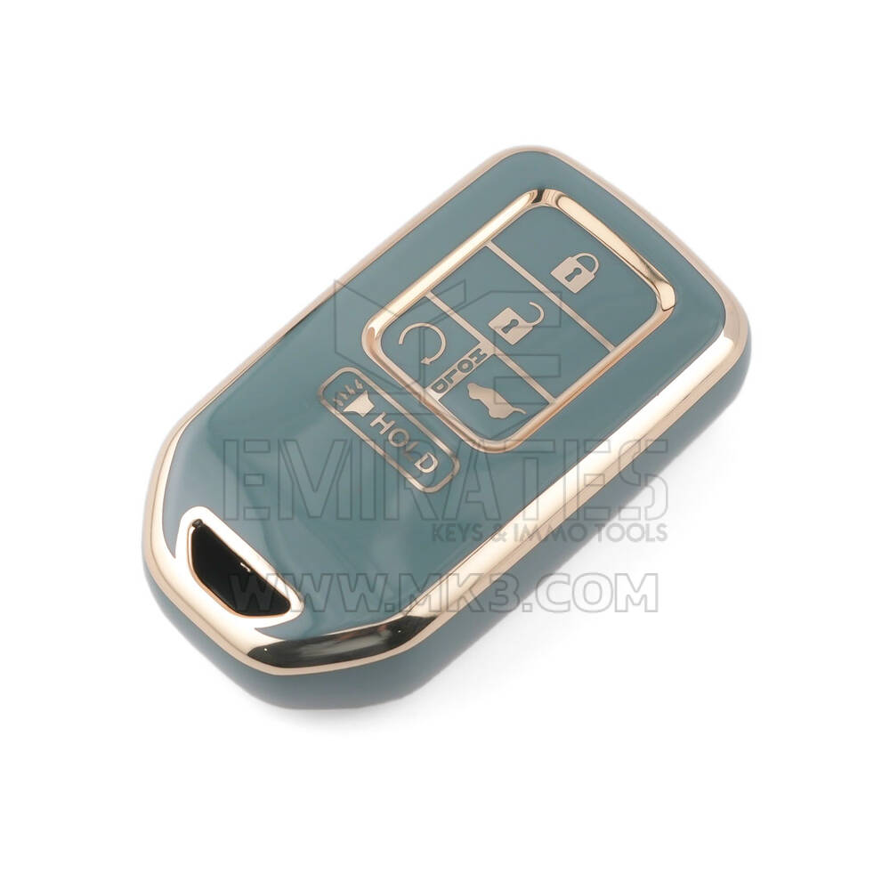 Nova capa nano de alta qualidade pós-venda para chave remota honda 4 + 1 botões cor cinza HD-A11J5B | Chaves dos Emirados