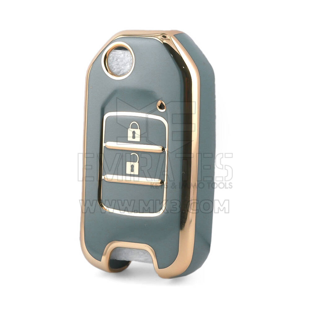 Cover Nano di alta qualità per chiave remota Honda Flip 2 pulsanti colore grigio HD-B11J2