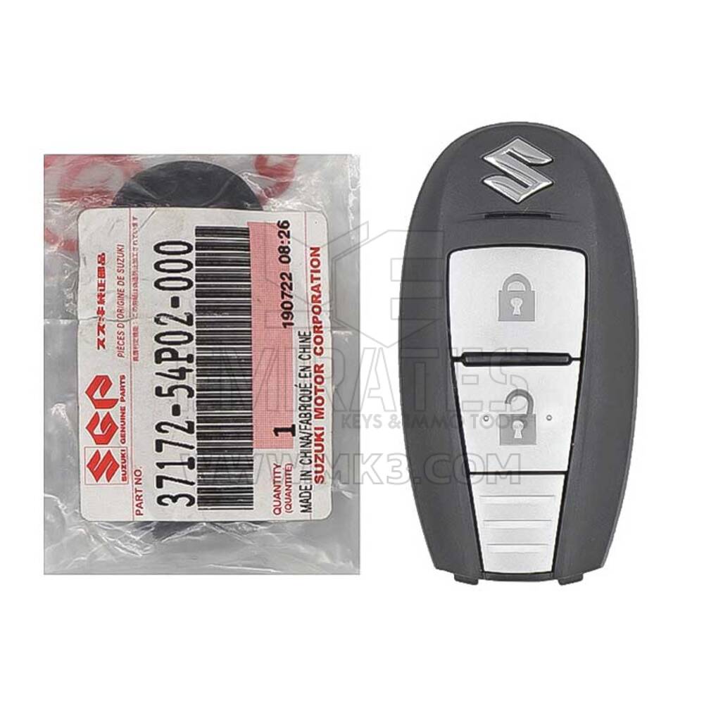 Nueva llave remota inteligente Suzuki genuina/OEM, 2 botones, 433 MHz, número de pieza OEM: 37172-54P02 / 37172-54P03 / 37172-54P04 | Cayos de los Emiratos