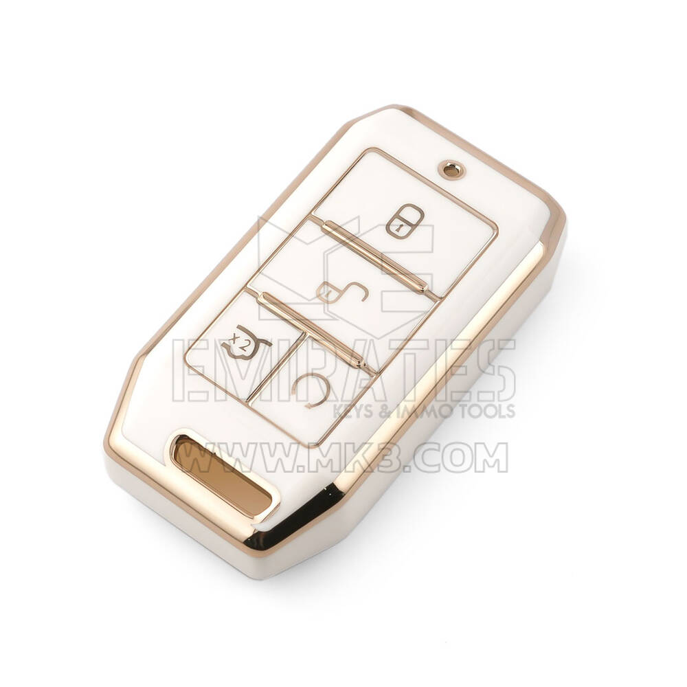 Nuova cover aftermarket Nano di alta qualità per chiave remota BYD 4 pulsanti colore bianco BYD-C11J | Chiavi degli Emirati