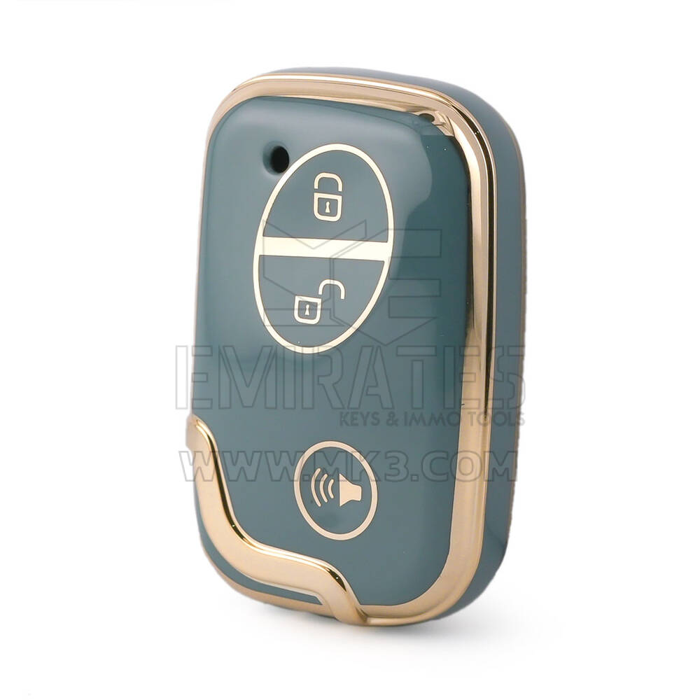 Nano High Quality Cover For BYD Remote Key 3 Buttons Gray Color BYD-E11J