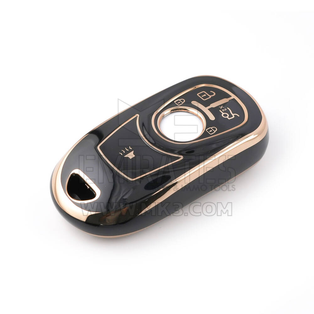 Nueva cubierta Nano de alta calidad del mercado de accesorios para llave remota inteligente Buick 4 botones Color negro BK-A11J5B | Cayos de los Emiratos