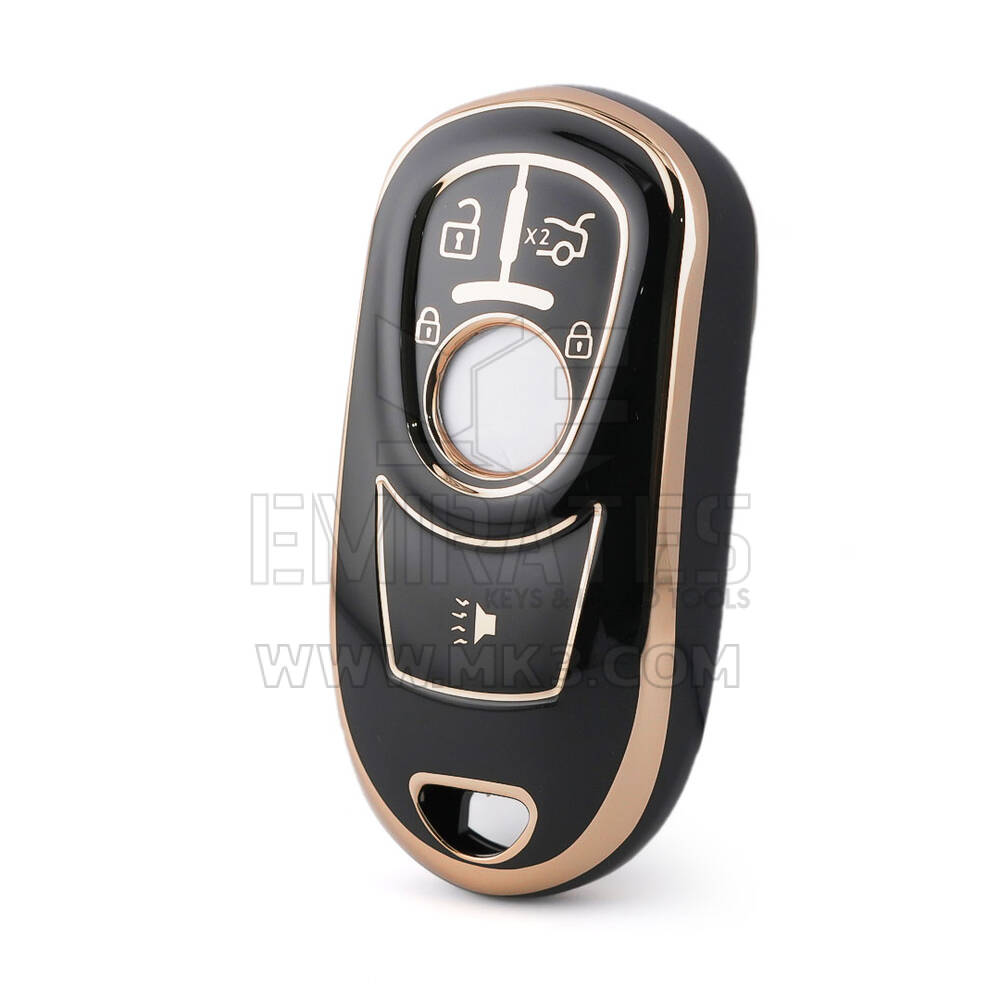 Nano High Quality Cover For Buick Smart Remote Key 4 Buttons Black Color BK-A11J5B