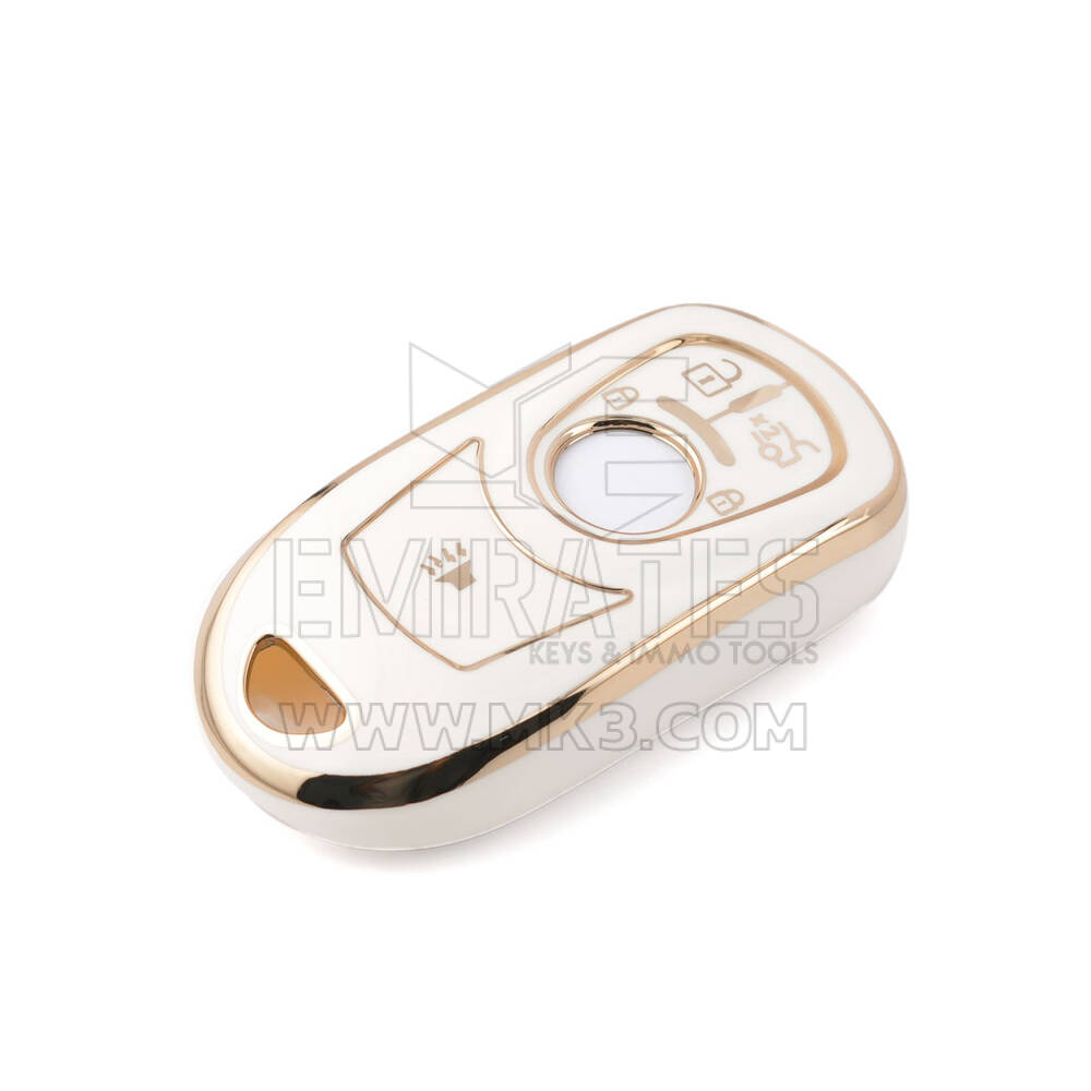 Nuova cover aftermarket Nano di alta qualità per Buick Smart Remote Key 4 pulsanti Colore bianco BK-A11J5B | Chiavi degli Emirati