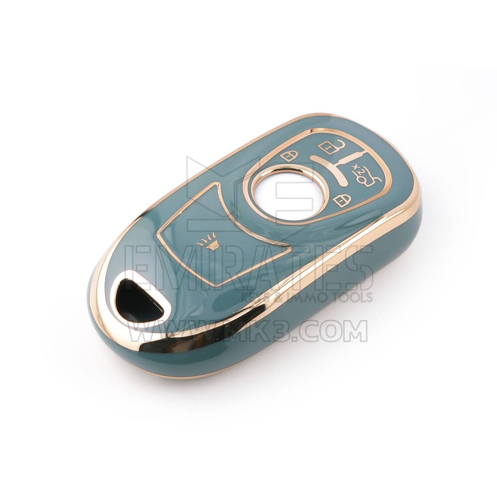 Nueva cubierta Nano de alta calidad del mercado de accesorios para llave remota inteligente Buick 3 botones Color gris BK-A11J5B | Cayos de los Emiratos