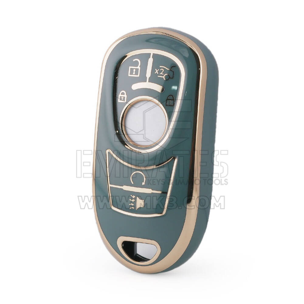 Nano High Quality Cover For Buick Smart Remote Key 5 Buttons Gray Color BK-A11J6B