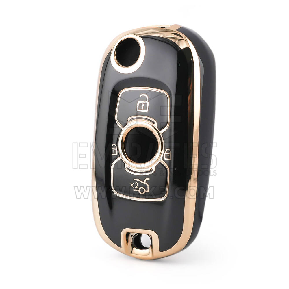 Нано-чехол высокого качества для Buick Smart Remote Key 3 кнопки черного цвета BK-C11J