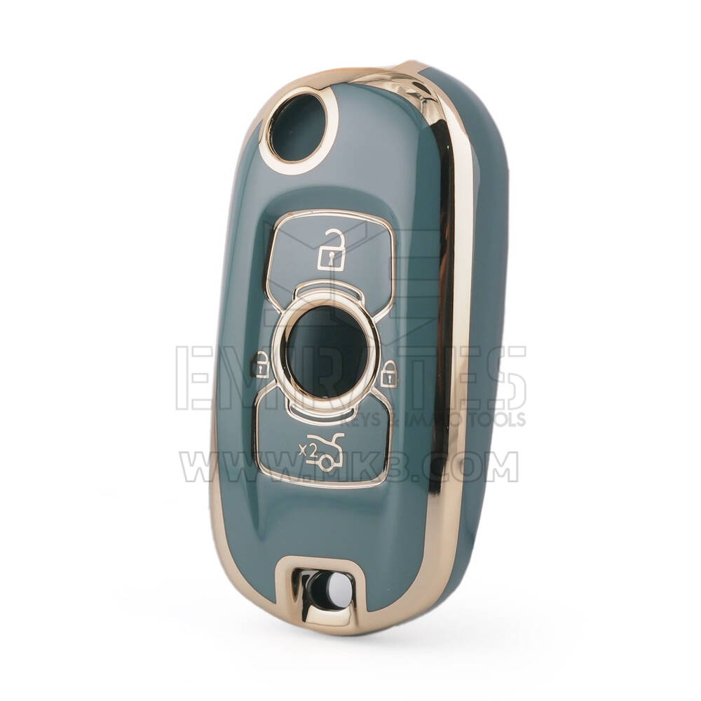 Нано-чехол высокого качества для Buick Smart Remote Key 3 кнопки серого цвета BK-C11J