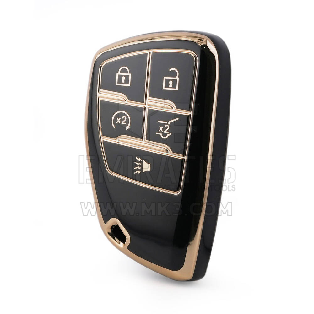 Nano High Quality Cover For Buick Smart Remote Key 5 Buttons Black Color BK-D11J5A