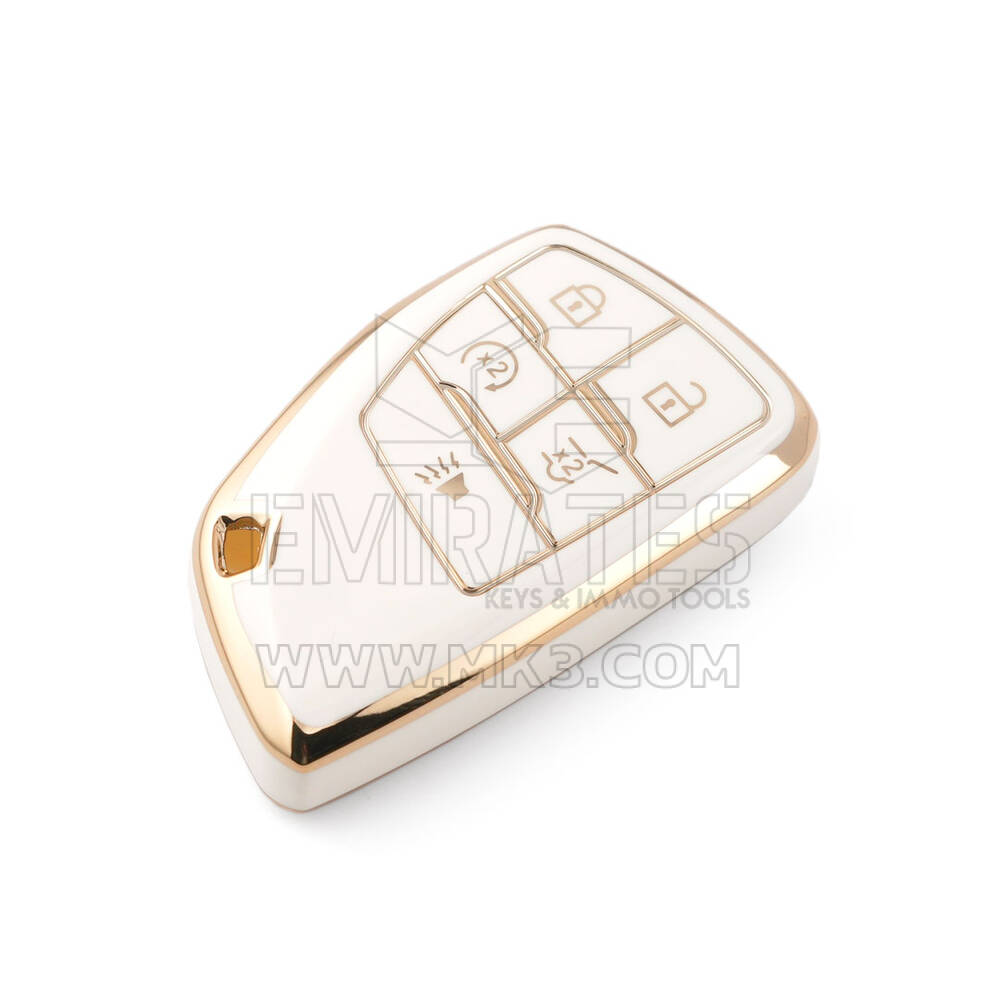 New Aftermarket Nano High Quality Cover For Buick Smart Remote Key 5 Buttons White Color BK-D11J5A | Emirates Keys