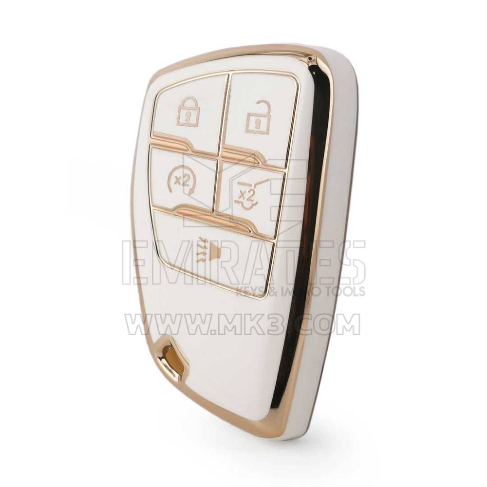 Nano High Quality Cover For Buick Smart Remote Key 5 Buttons White Color BK-D11J5A