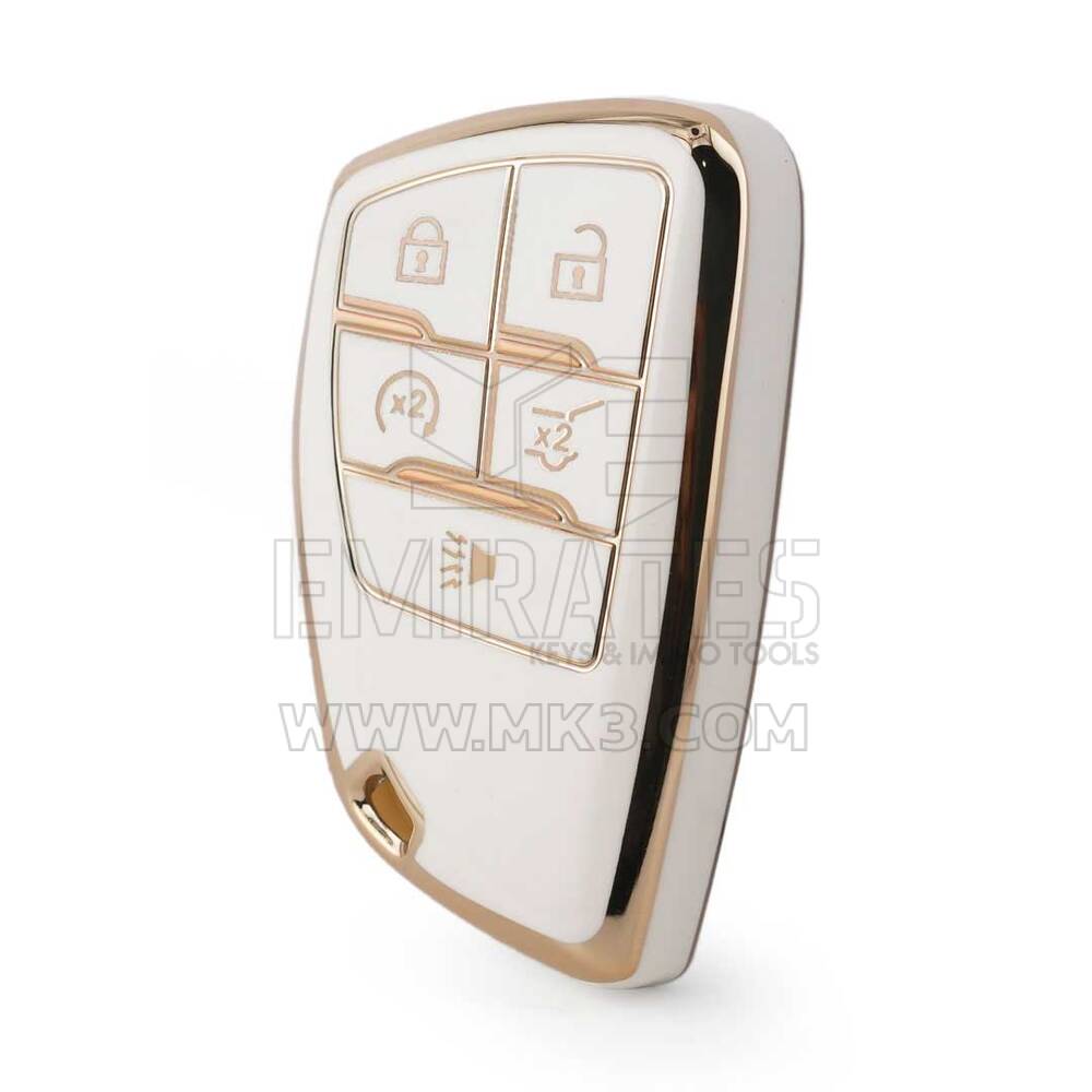 Нано-чехол высокого качества для Buick Smart Remote Key 5 кнопок белого цвета BK-D11J5A