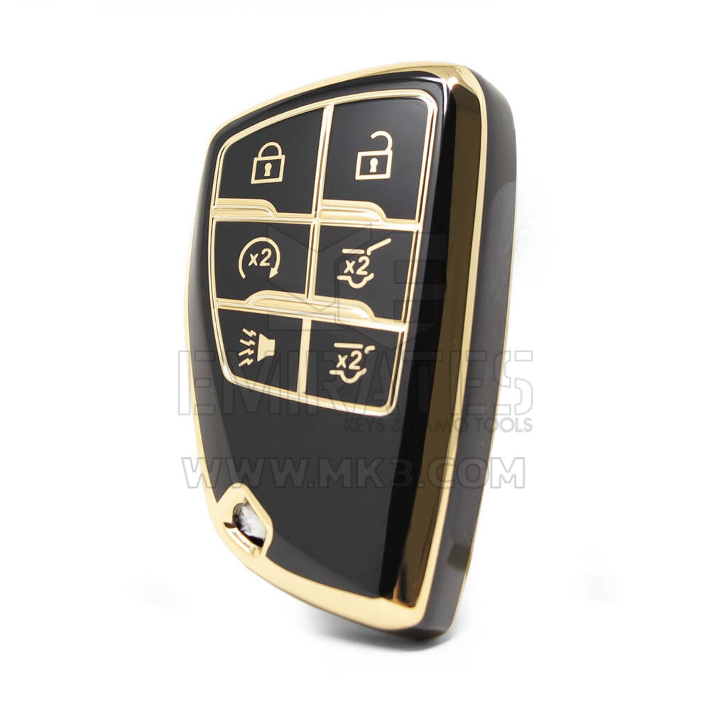 Nano High Quality Cover For Buick Smart Remote Key 6 Buttons Black Color BK-D11J6