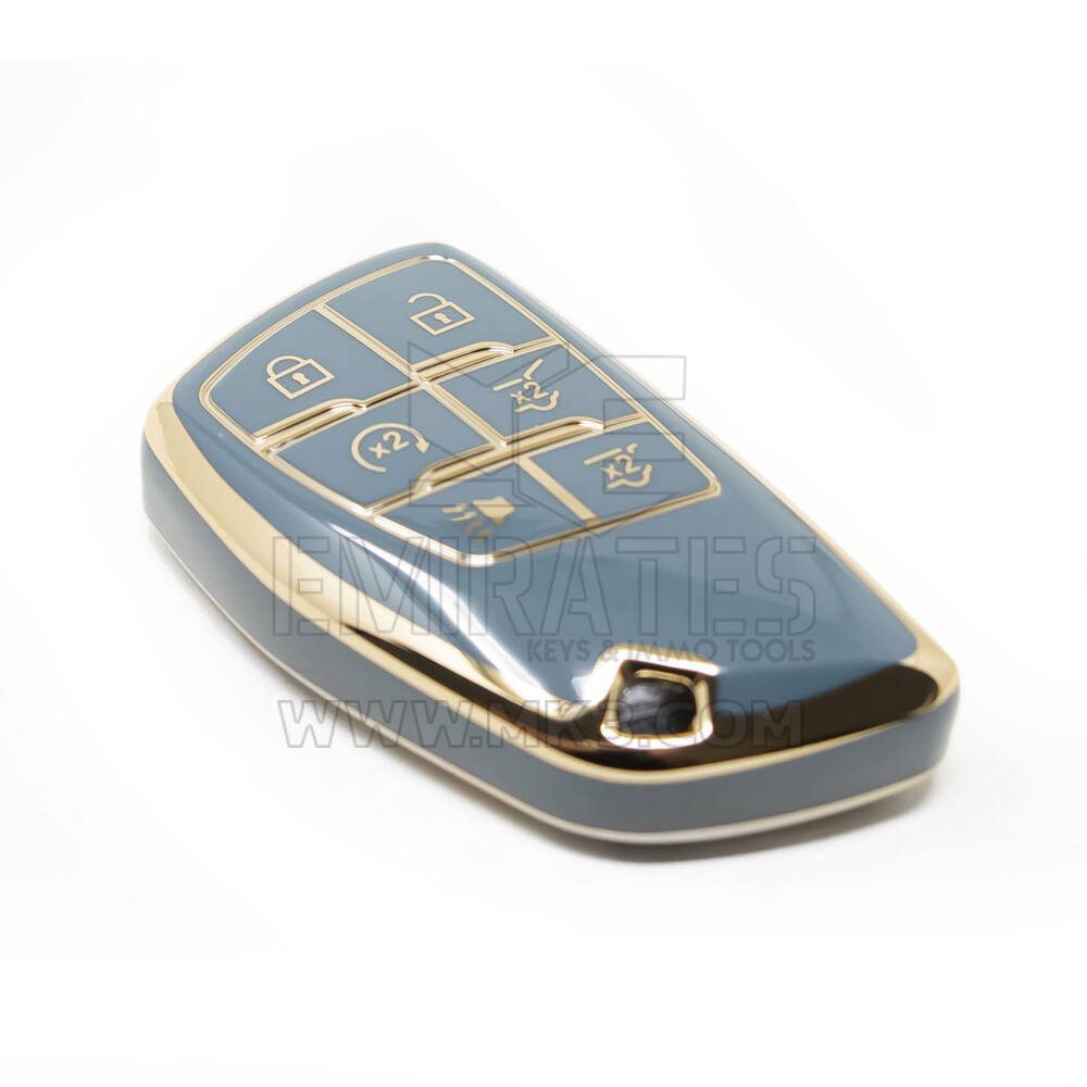 New Aftermarket Nano High Quality Cover For Buick Smart Remote Key 6 Buttons Gray Color BK-D11J6 | Emirates Keys