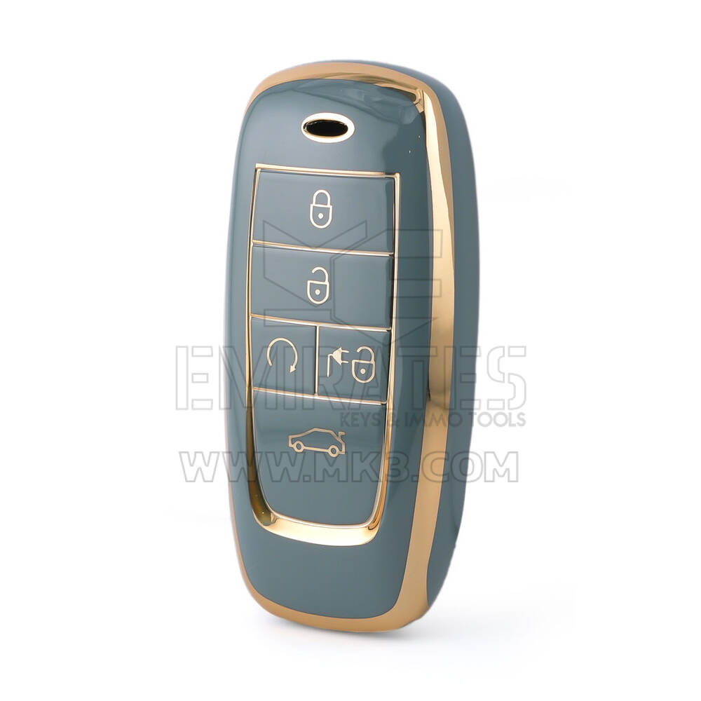 Nano High Quality Cover For Trumpchi Smart Remote Key 5 Buttons Gray Color CQ-B11J
