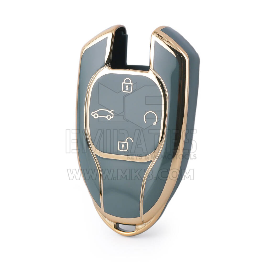 Capa nano de alta qualidade para chave remota inteligente Trumpchi 4 botões cor cinza CQ-E11J