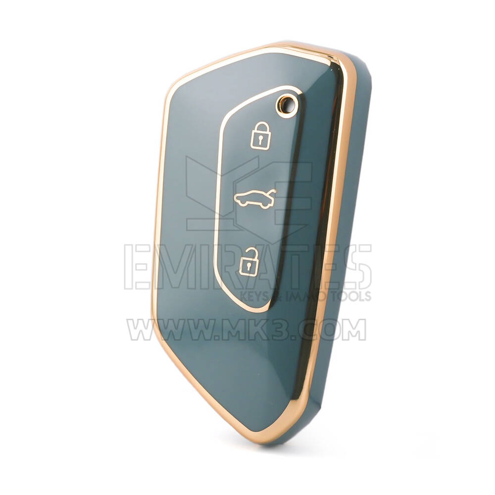 Nano High Quality Cover For Volkswagen Remote Key 3 Buttons Gray Color VW-G11J