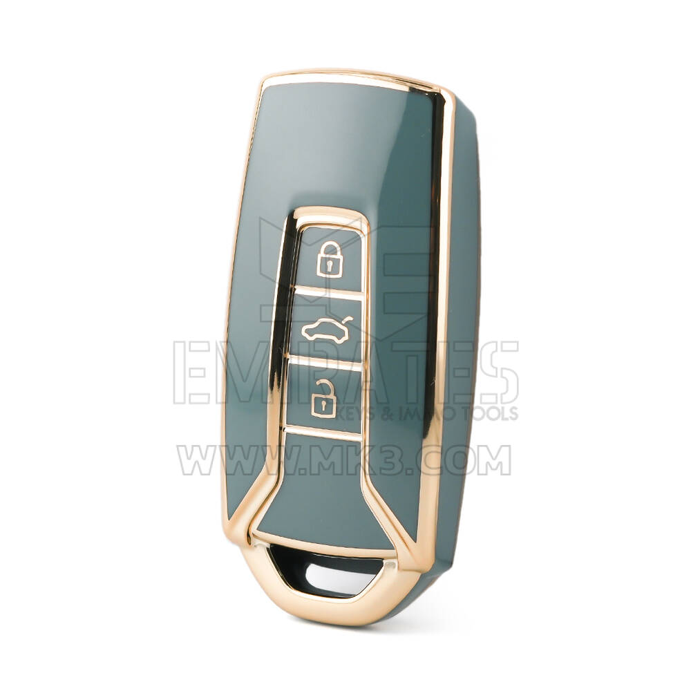 Nano High Quality Cover For Volkswagen Remote Key 3 Buttons Gray Color VW-H11J