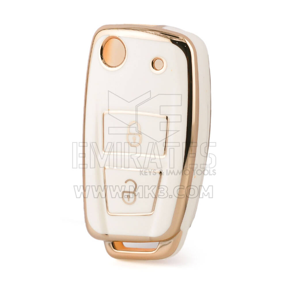 Nano High Quality Cover For Dongfeng Remote Key 2 Buttons White Color DF-B11J