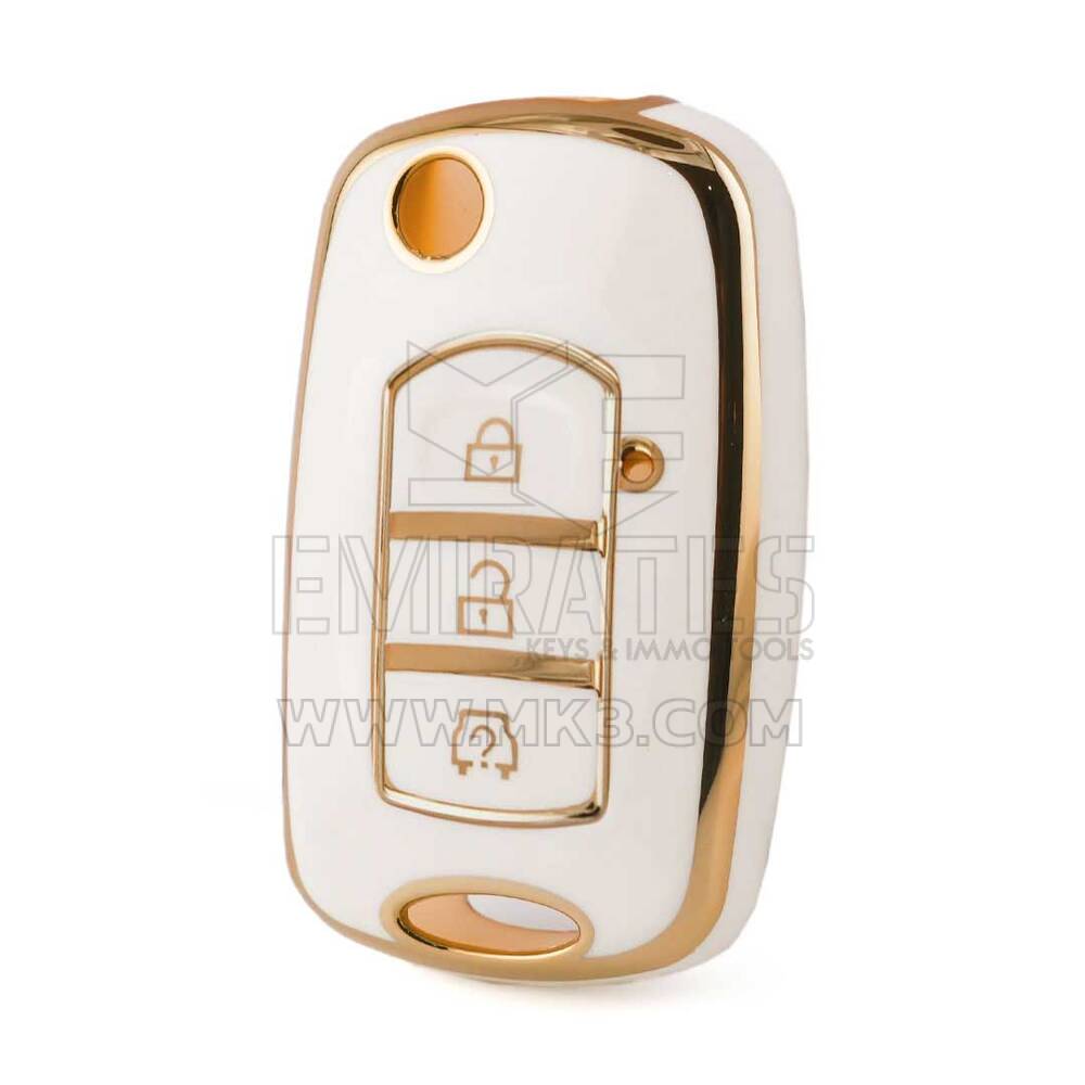 Nano High Quality Cover For Dongfeng Remote Key 3 Buttons White Color DF-E11J