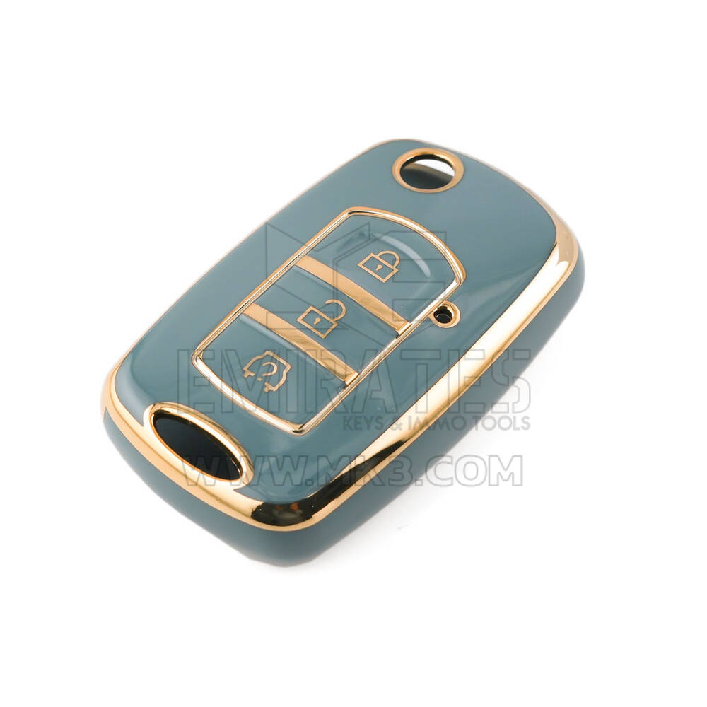 Nouveau couvercle Nano de haute qualité pour clé télécommande Dongfeng, 3 boutons, couleur grise, DF-E11J | Clés des Émirats
