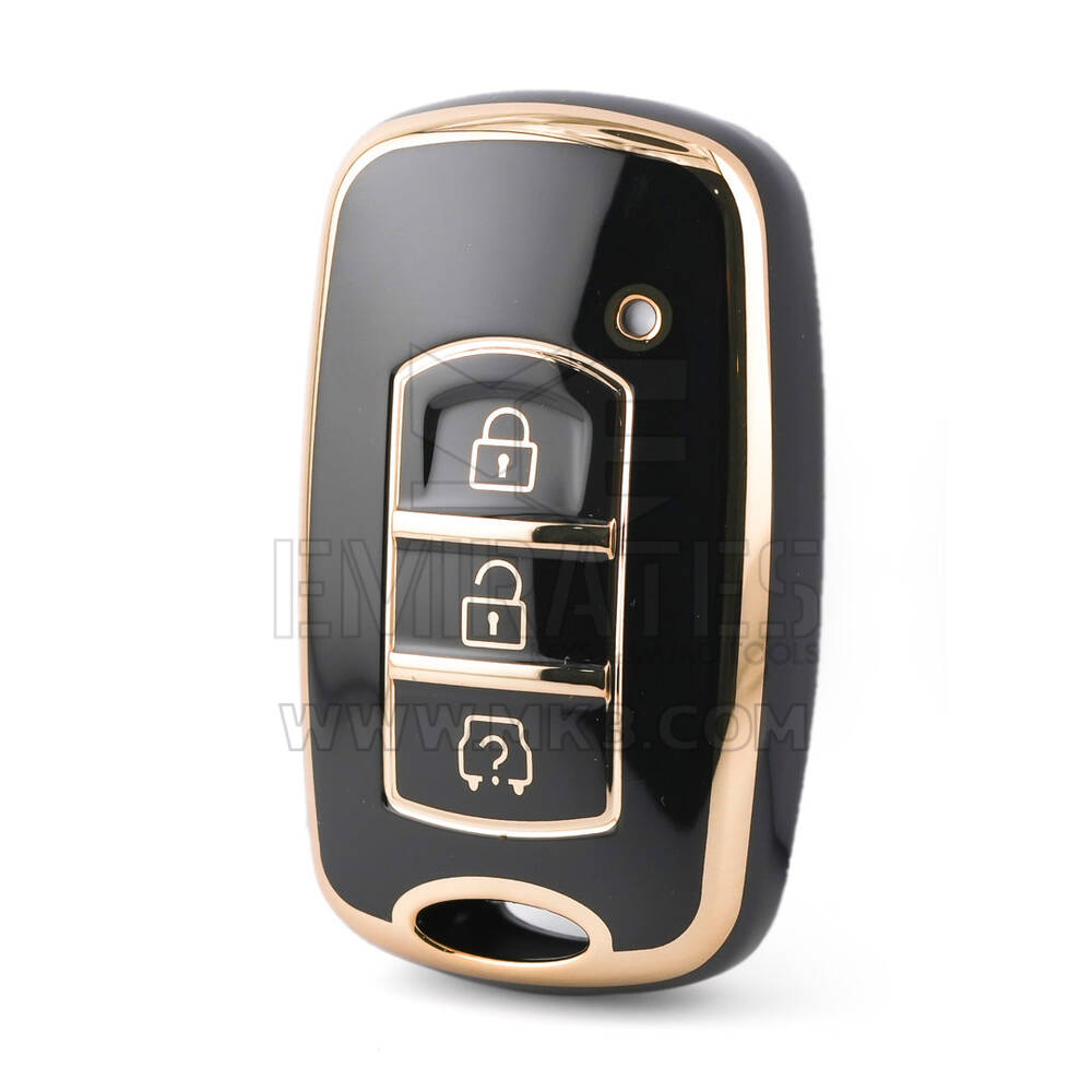 Nano couvercle de haute qualité pour clé télécommande Dongfeng, 3 boutons, couleur noire, DF-F11J