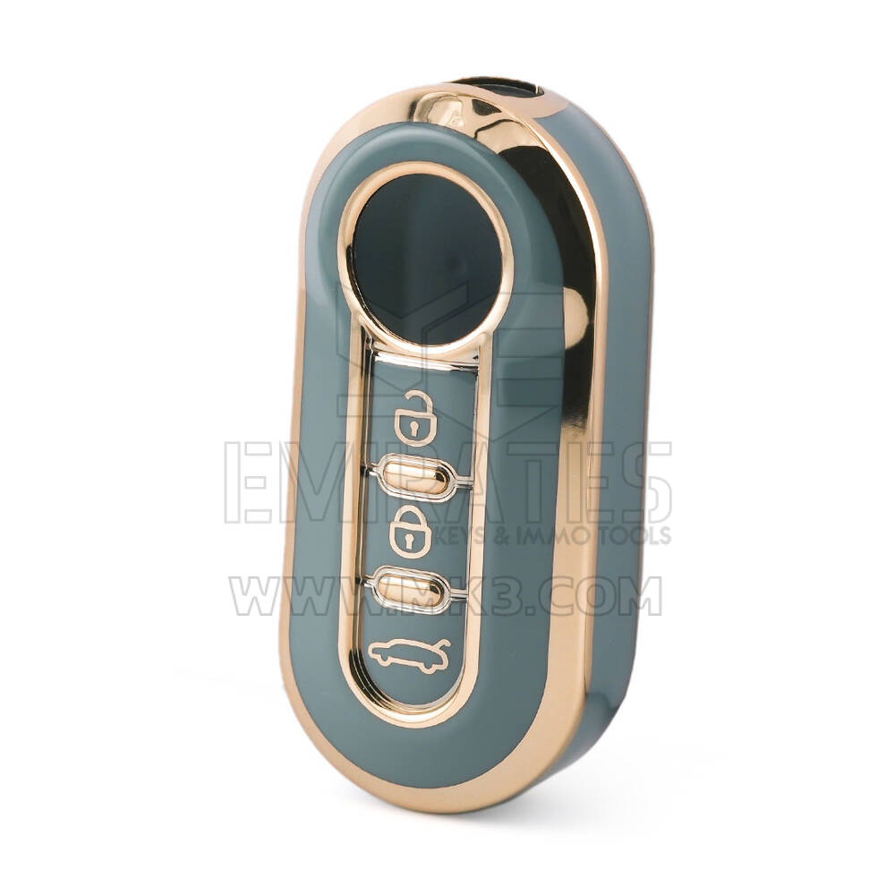 Nano – couvercle de haute qualité pour clé télécommande Fiat, 3 boutons, couleur grise, FIAT-A11J