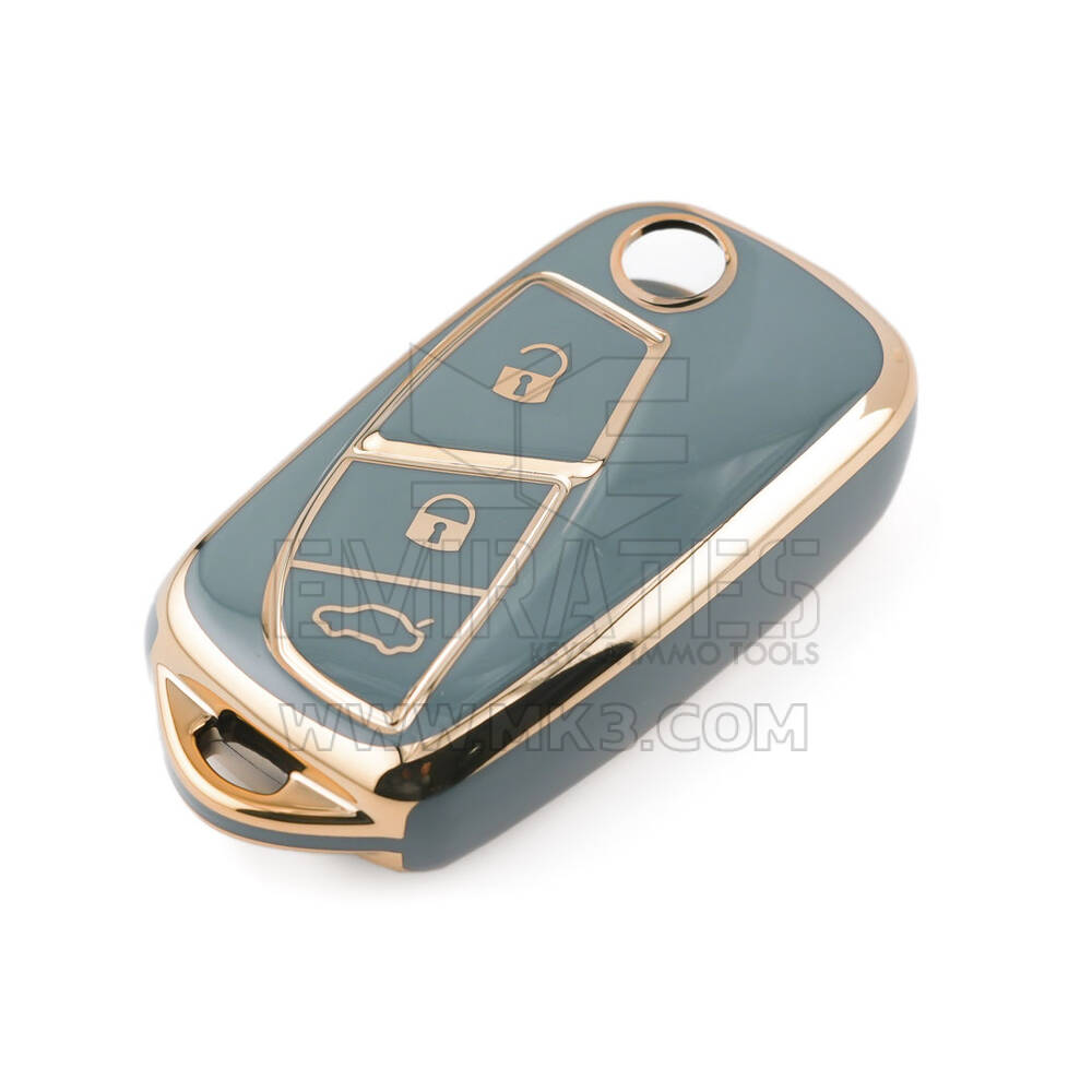 New Aftermarket Nano High Quality Cover For Fiat Remote Key 3 Buttons Gray Color FIAT-B11J | Emirates Keys