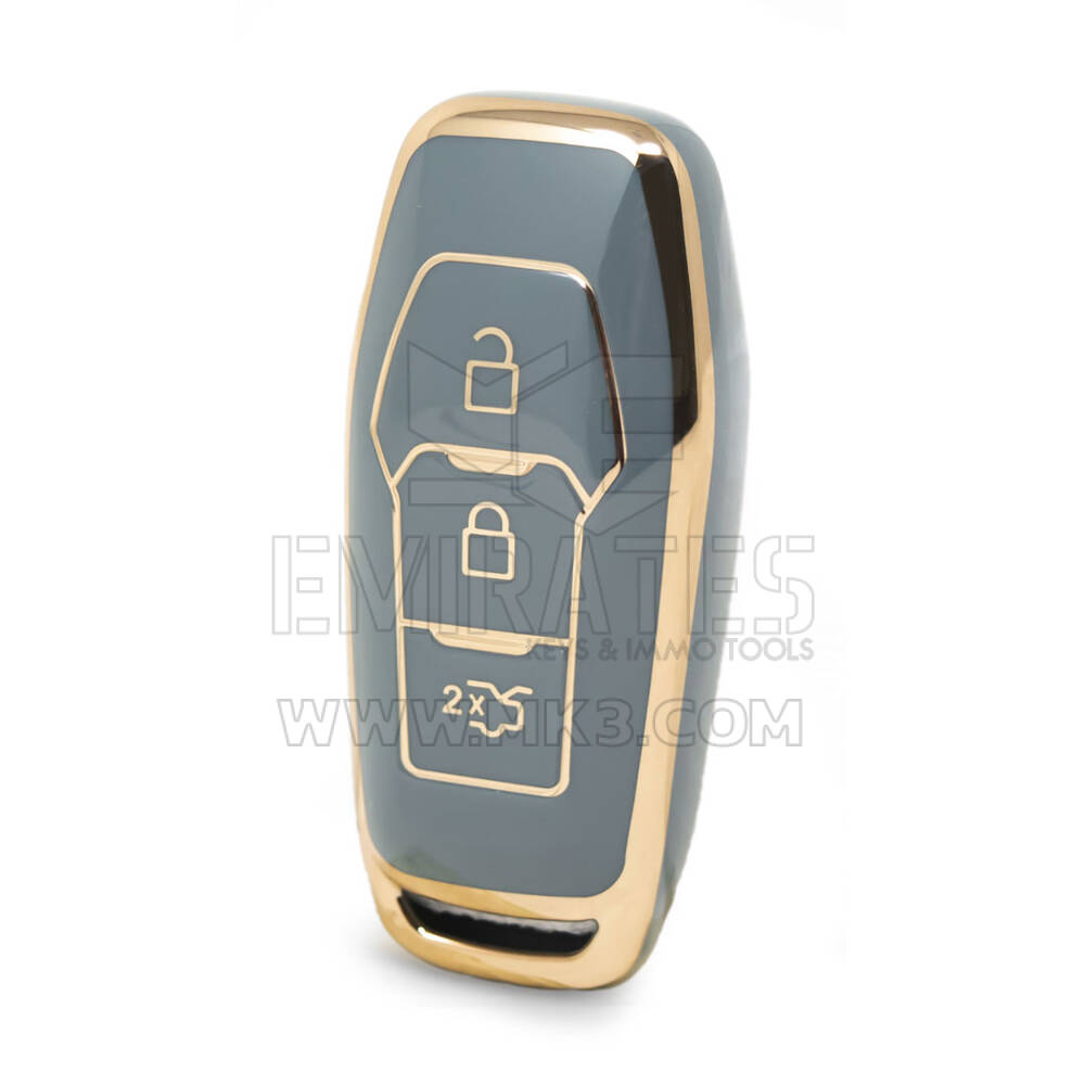 Nano – couvercle de haute qualité pour clé télécommande Ford Edge, 3 boutons, couleur grise, Ford-C11J