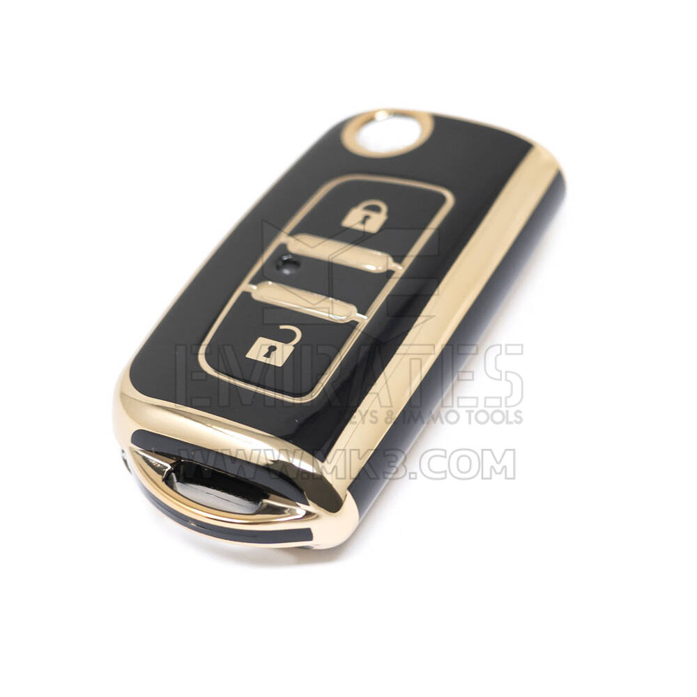 Novo aftermarket nano capa de alta qualidade para foton flip remoto chave 2 botões cor preta FT-A11J | Chaves dos Emirados