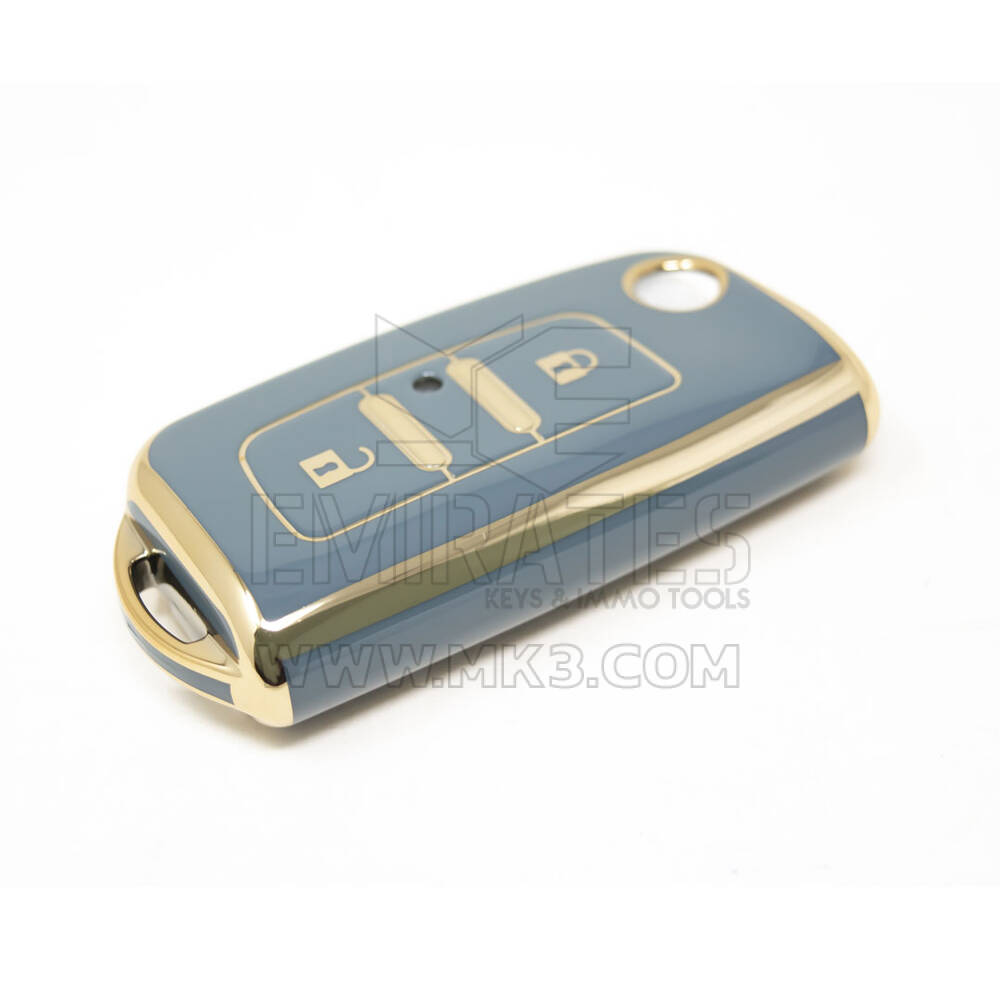 Novo aftermarket nano capa de alta qualidade para foton flip remoto chave 2 botões cor cinza FT-A11J | Chaves dos Emirados