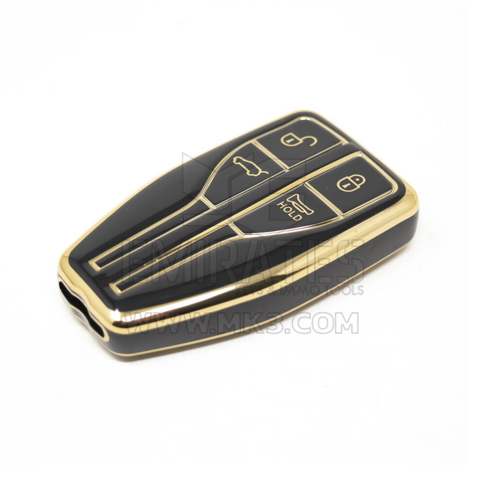 Nuova cover aftermarket Nano di alta qualità per chiave remota Hongqi 4 pulsanti colore nero HQ-A11J | Chiavi degli Emirati