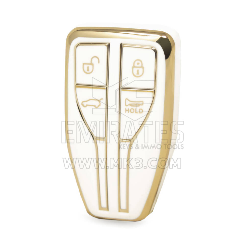 Nano – couvercle de haute qualité pour clé télécommande Hongqi, 4 boutons, couleur blanche, HQ-A11J