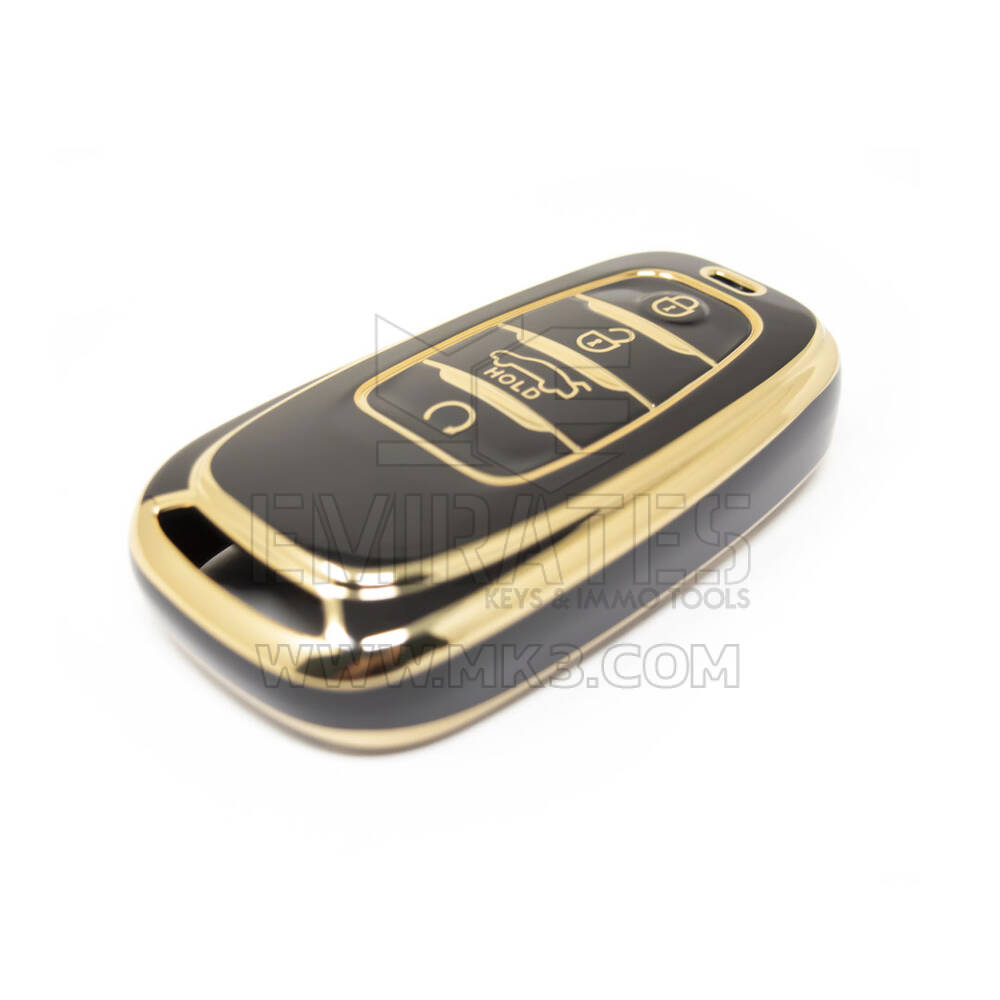 Novo aftermarket nano capa de alta qualidade para chave remota hongqi 4 botões cor preta HQ-B11J | Chaves dos Emirados