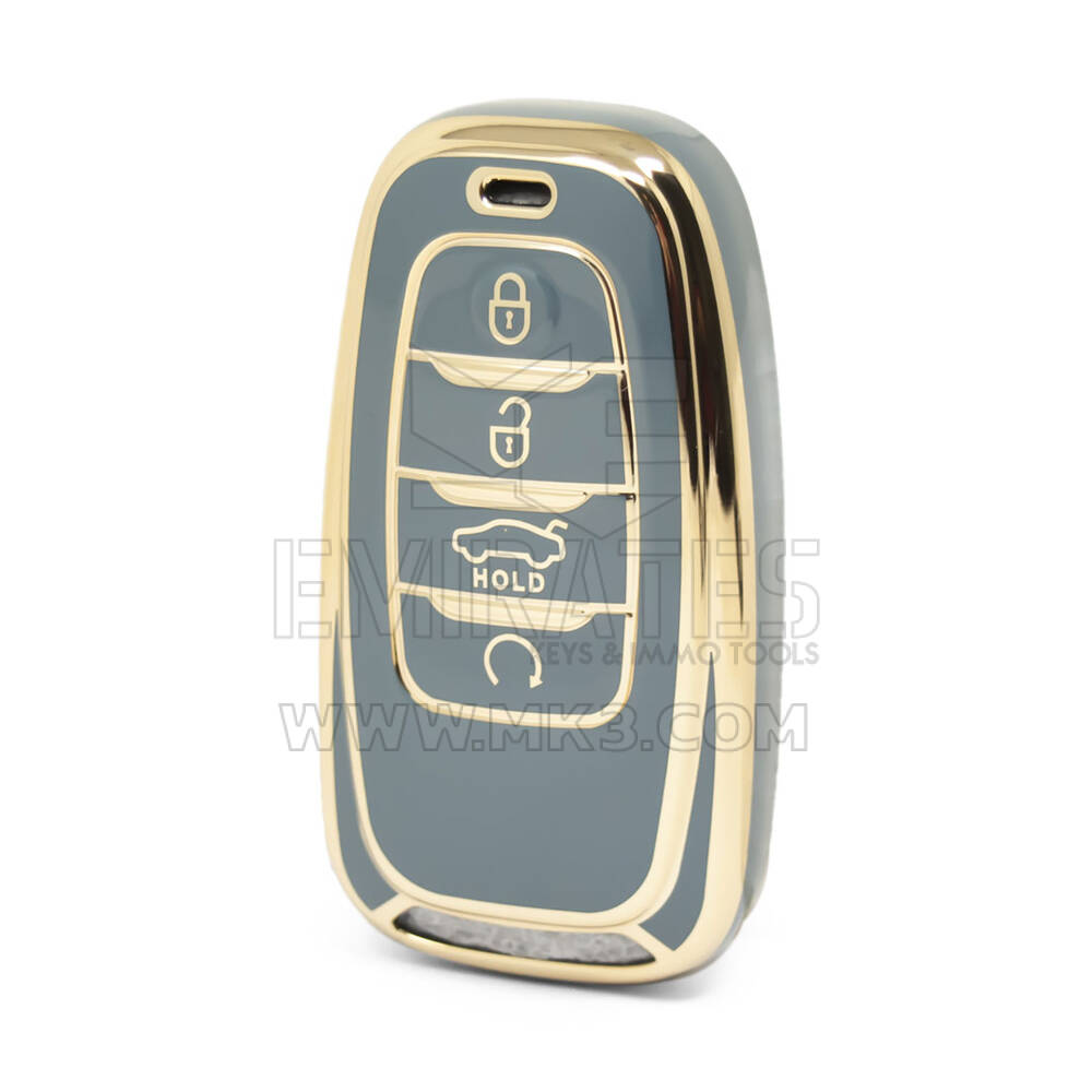 Nano High Quality Cover For Hongqi Remote Key 4 Buttons Gray Color HQ-B11J