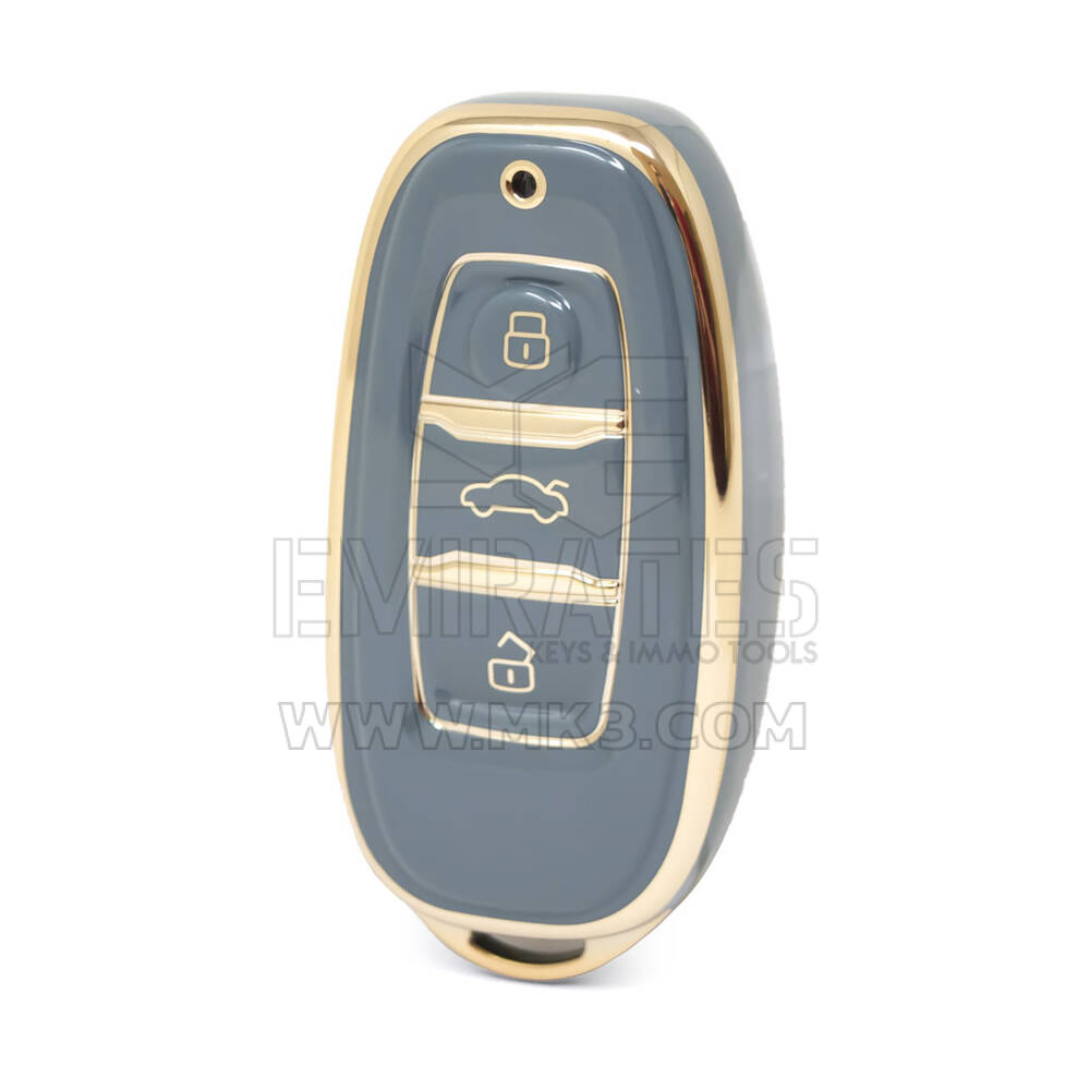 Nano High Quality Cover For Hongqi Remote Key 3 Buttons Gray Color HQ-C11J