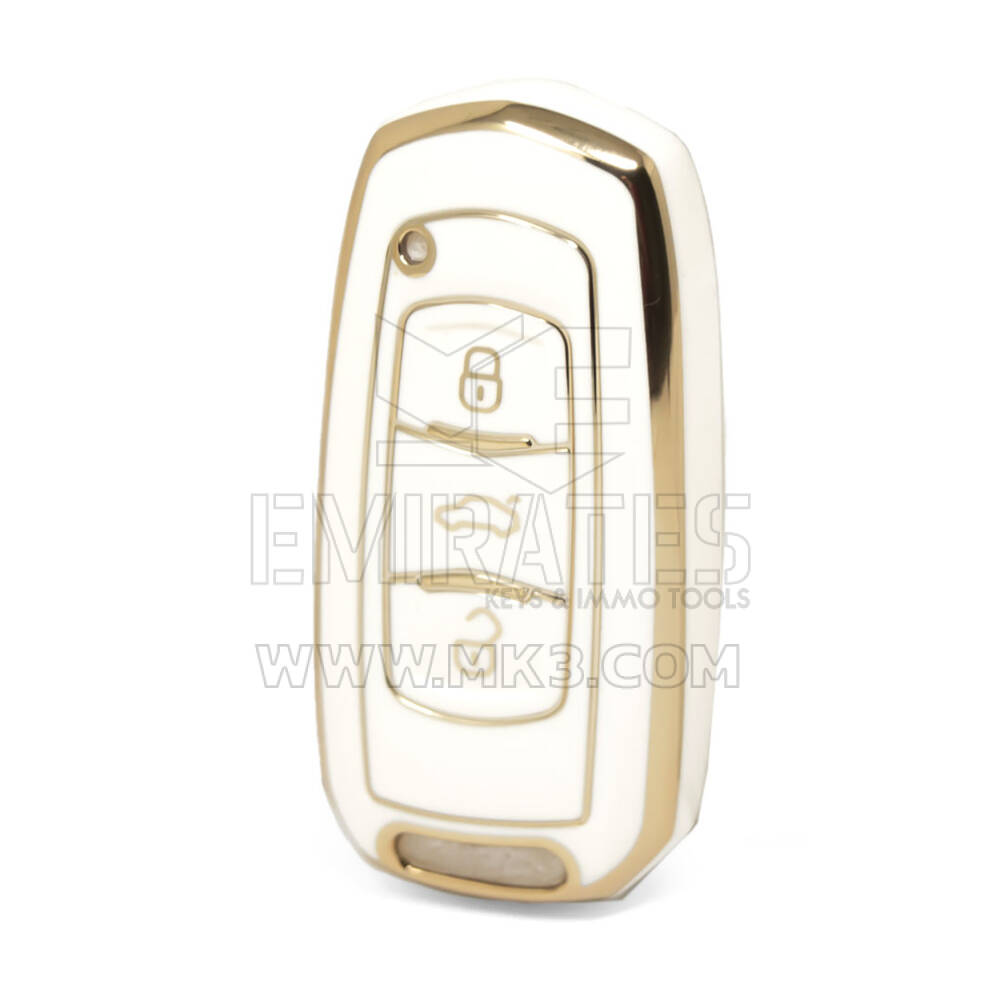 Capa Nano de alta qualidade para chave remota Geely 3 botões cor branca GL-A11J
