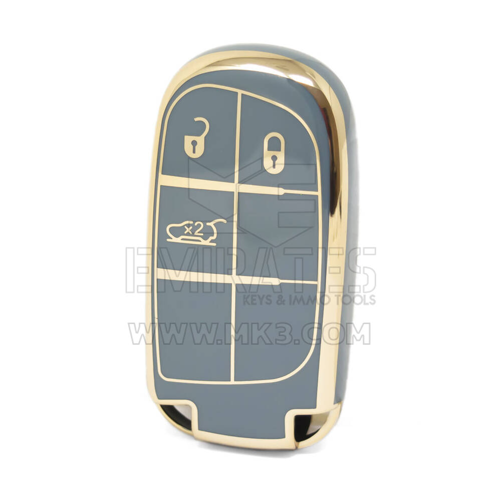 Capa Nano de alta qualidade para chave remota Jeep 3 botões cor cinza Jeep-B11J3