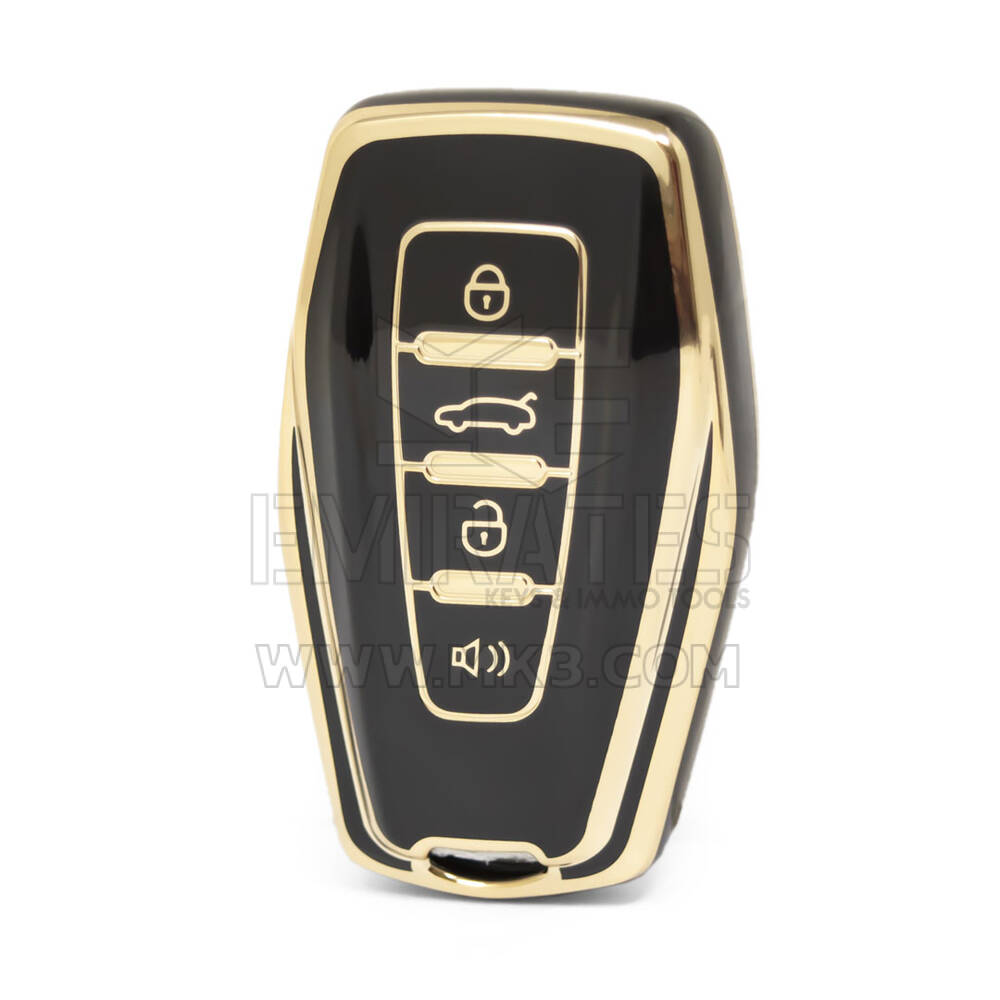 Nano – couvercle de haute qualité pour clé télécommande Geely, 4 boutons, couleur noire, GL-B11J4B