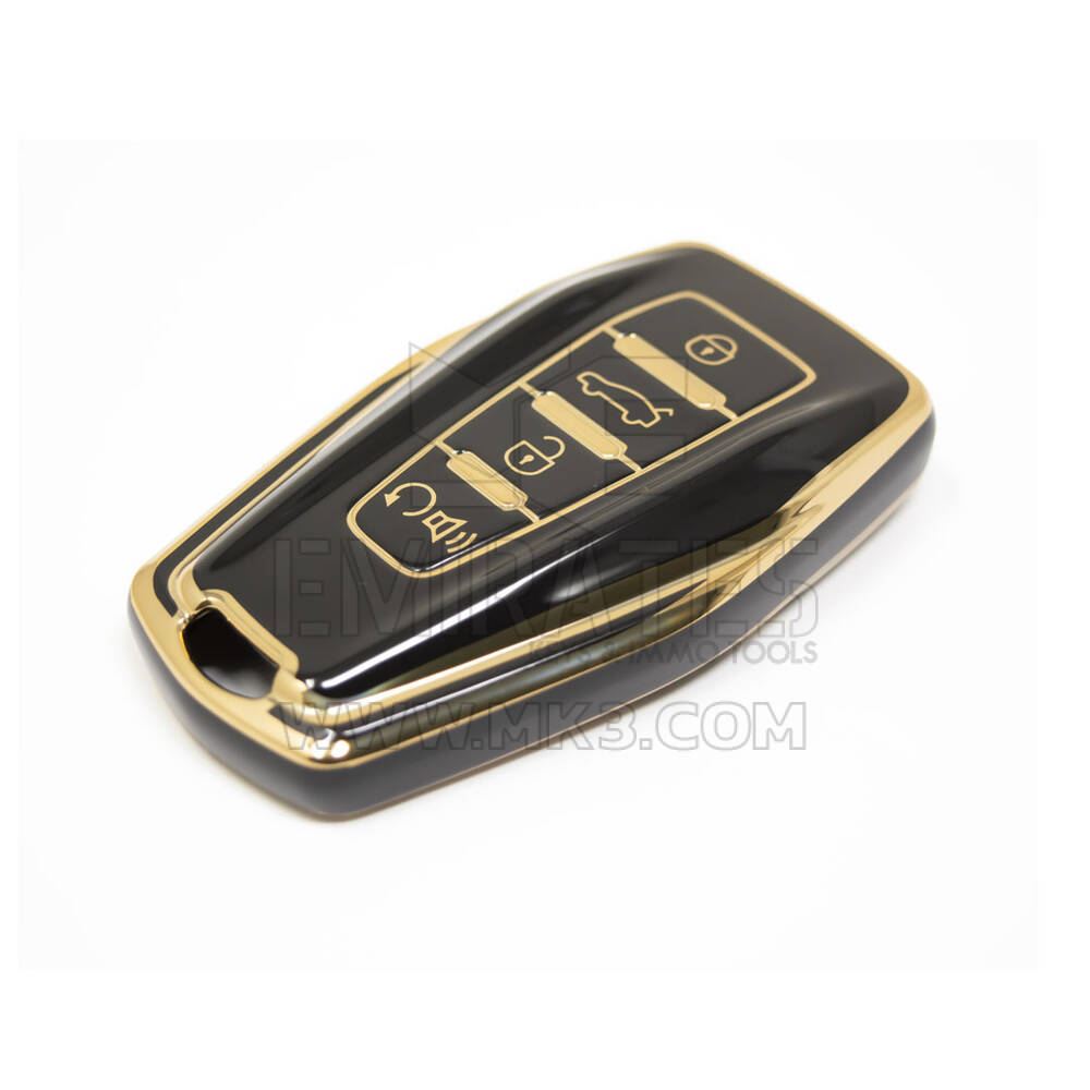 Nueva cubierta Nano de alta calidad del mercado de accesorios para llave remota Geely, 4 botones, Color negro, GL-B11J4D | Cayos de los Emiratos