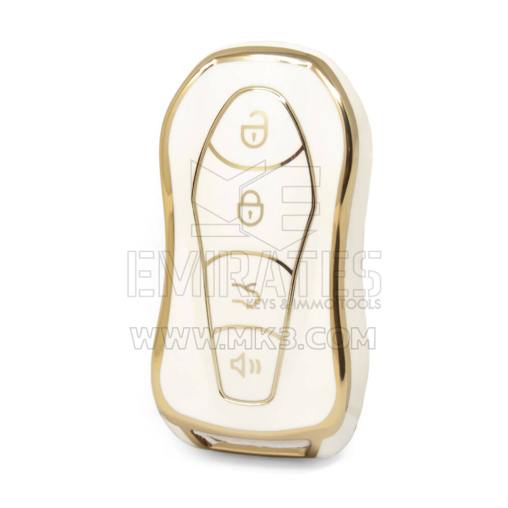 Funda Nano de alta calidad para llave remota Geely, 4 botones, Color blanco GL-C11J