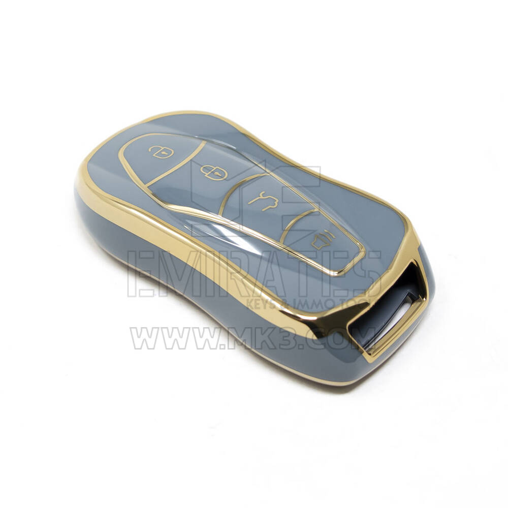 Nueva cubierta Nano de alta calidad del mercado de accesorios para llave remota Geely, 4 botones, Color gris GL-C11J | Cayos de los Emiratos
