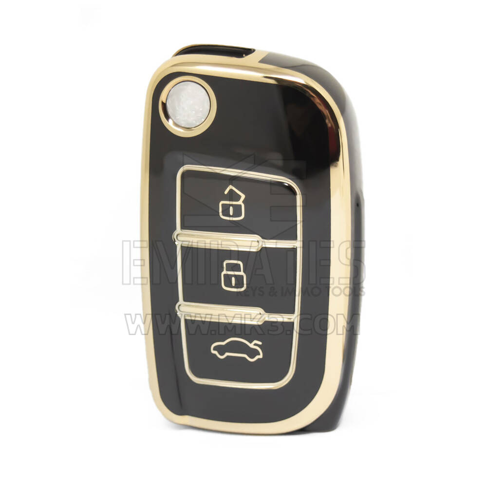 Nano High Quality Cover For Geely Remote Key 3 Buttons Black Color GL-D11J