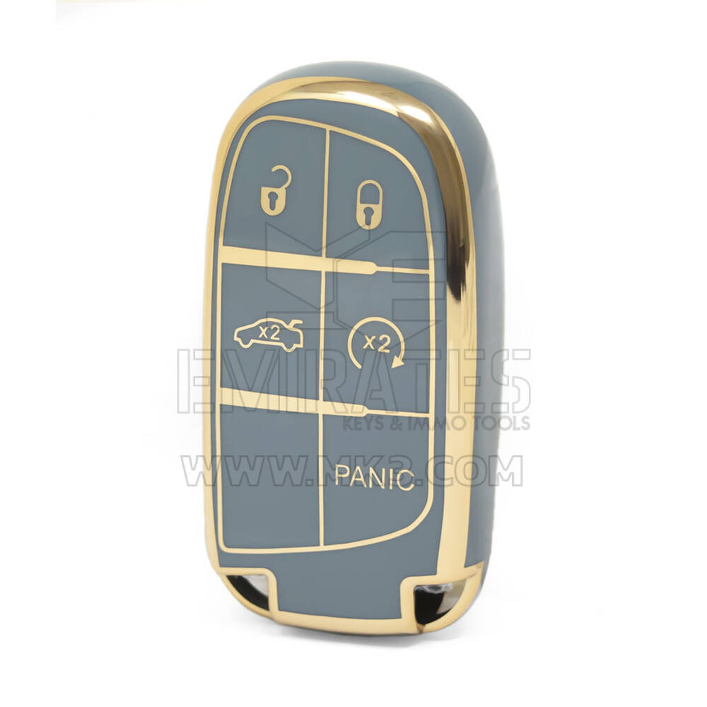 Funda Nano de alta calidad para llave remota de Jeep, 4 + 1 botones, Color gris, Jeep-B11J5