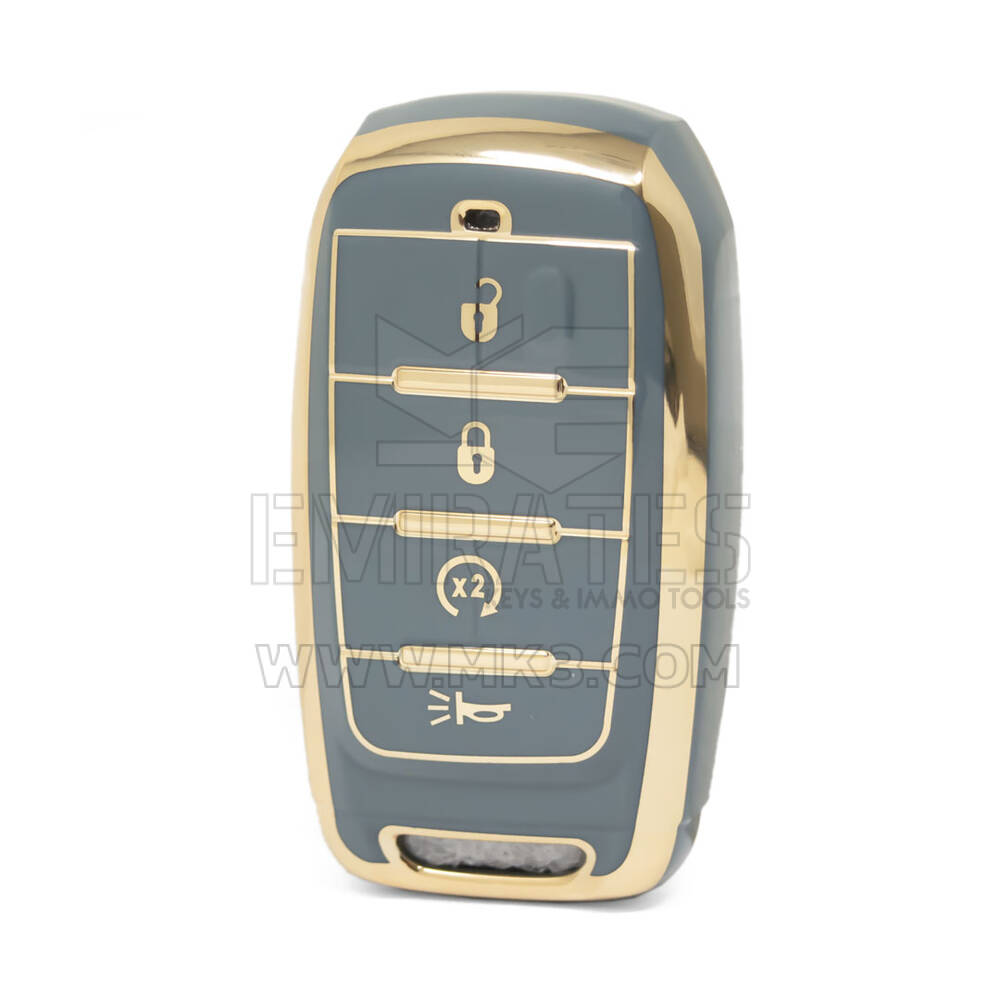Nano High Quality Cover For Jeep Remote Key 4 Buttons Gray Color Jeep-D11J4