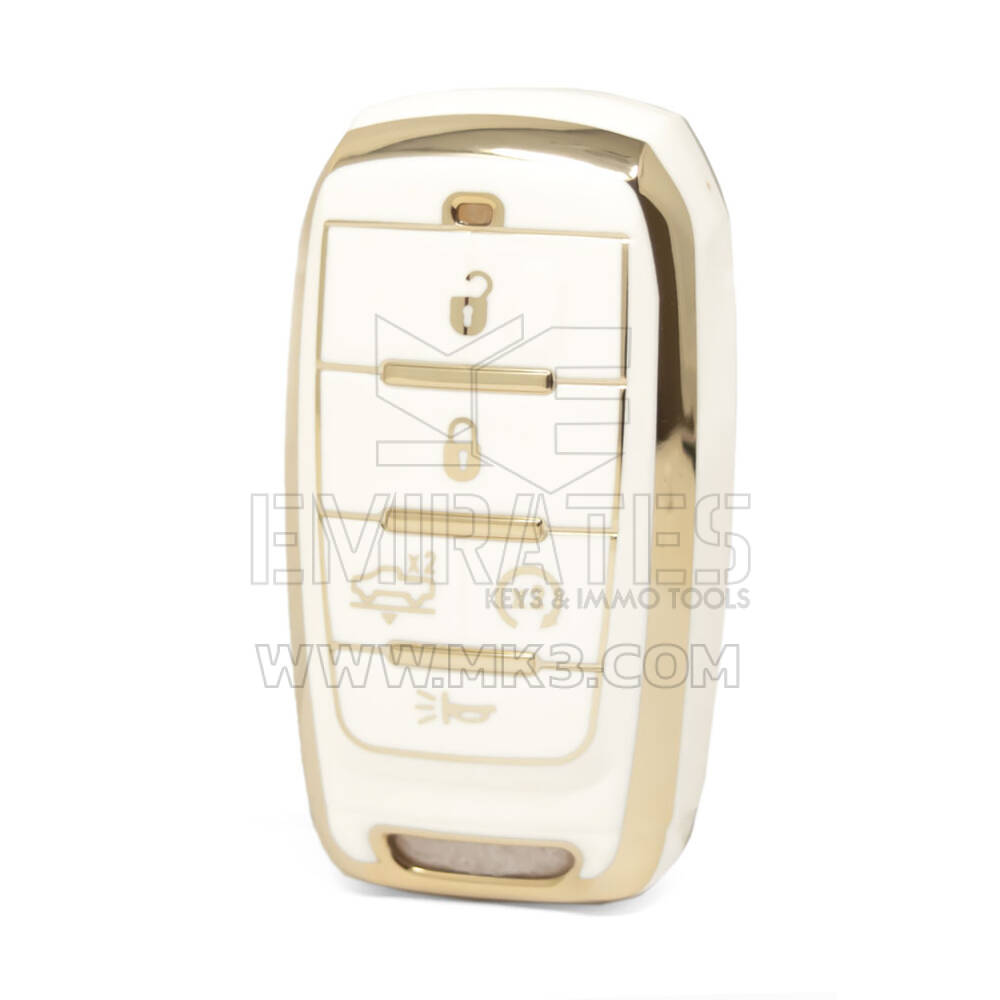 Funda Nano De Alta Calidad Para Llave Remota Jeep 5 Botones Color Blanco Jeep-D11J5A