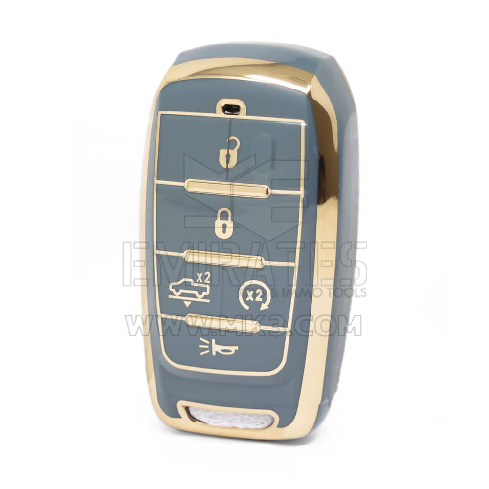 Funda Nano De Alta Calidad Para Llave Remota Jeep 5 Botones Color Gris Jeep-D11J5A