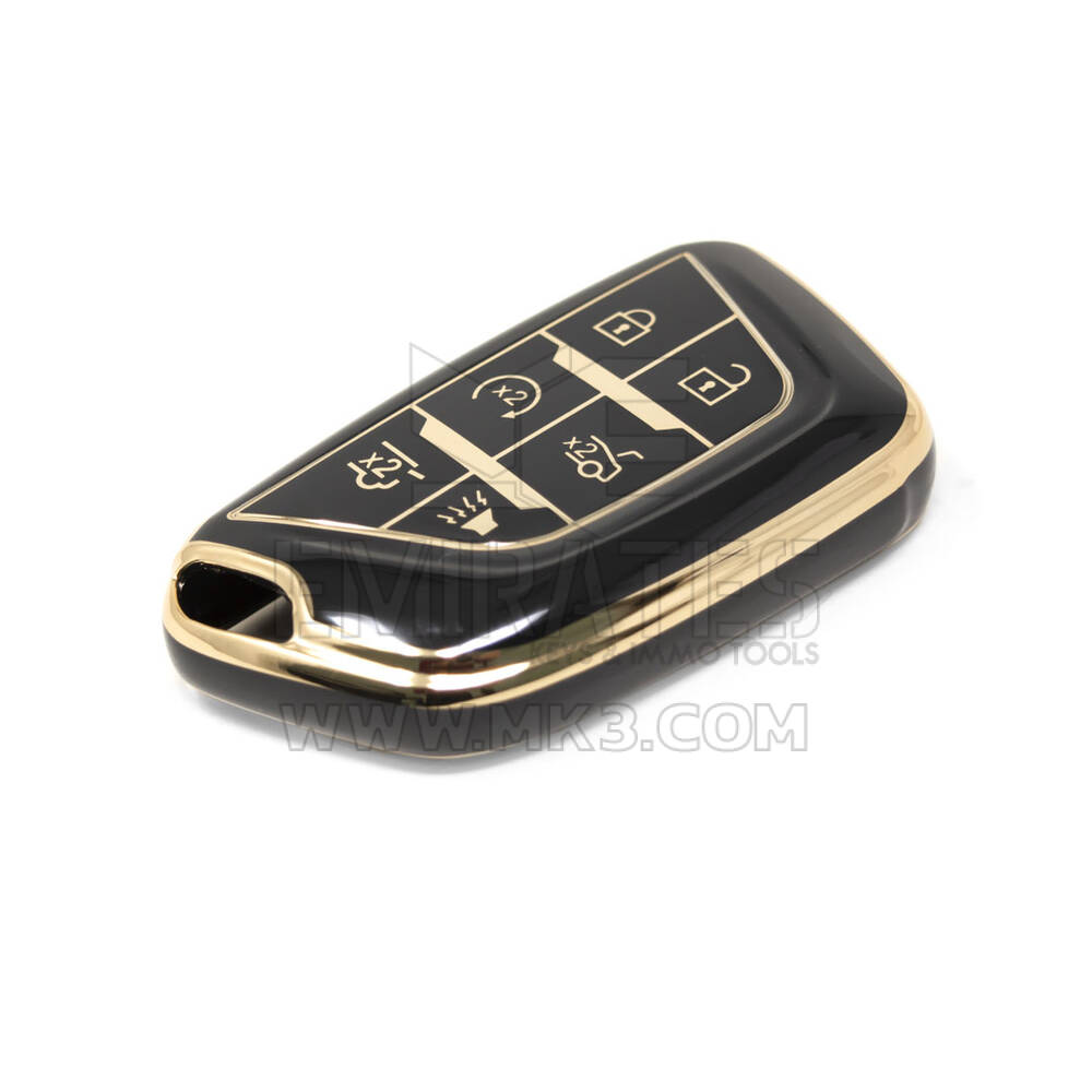 Couverture Nano de haute qualité pour clé télécommande Cadillac, 5 + 1 boutons, couleur noire, CDLC-B11J6 | Clés des Émirats