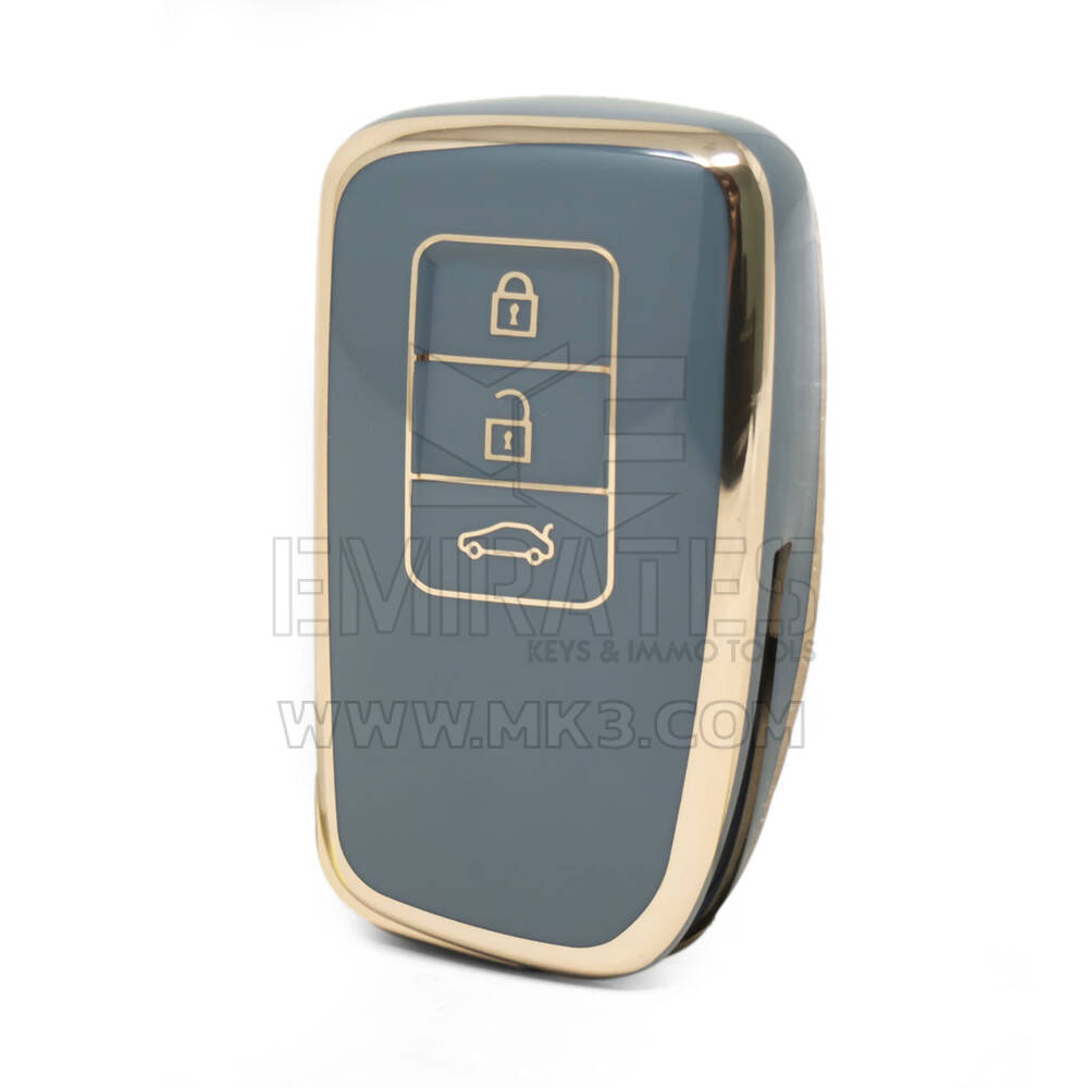 Nano High Quality Cover For Lexus Remote Key 3 Buttons Gray Color LXS-A11J3