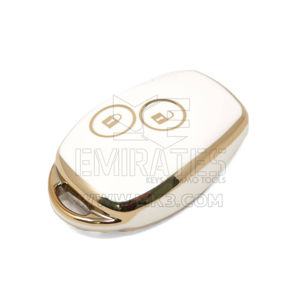 Nueva cubierta Nano de alta calidad del mercado de accesorios para llave remota Renault 2 botones Color blanco RN-D11J2 | Cayos de los Emiratos